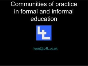 Communities of Practice Leon Cych